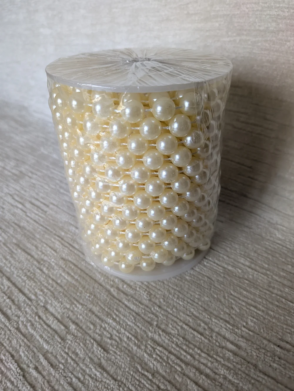 Pearl Plastic Bead Garland Roll - 10 Meters/ 32.8 Ft 10 MM Beads Decorative